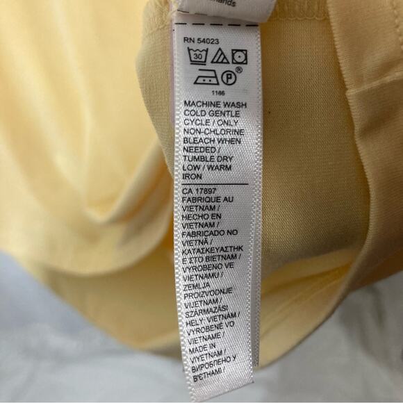 Athleta Athleisure soft loungewear yellow Getaway Tee shirred shoulders size 3X - Picture 6 of 7